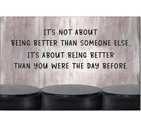 YAASIMOULE El hockey no se trata de ser mejor que los demás. Regalos para jugadores. Póster y lienzo decorativo.