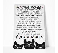 YAASIMOULE En esta casa somos amigos Lienzo personalizado