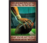 YAASIMOULE Hay tantas personas que te dirán que no puedes. Lo que tienes que hacer es darte la vuelta y decir: Mírame, jugador de fútbol. Póster enmarcado en lienzo mate.