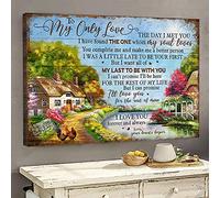 YAASIMOULE Hermoso pueblo Puedo prometer amarte por el resto de mi vida Pareja Paisaje Lienzo Impresión Arte de pared