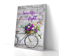 YAASIMOULE Hoy elijo amar la vida y luchar contra la fibromialgia. Impresiones en lienzo para pared.