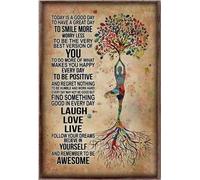 YAASIMOULE Hoy es un buen día para hacer yoga, reír, amar, vivir, Namaste Yogi Poster