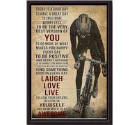 YAASIMOULE Hoy es un buen día para tener un gran póster de ciclismo enmarcado en lienzo mate.