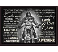 YAASIMOULE Hoy es un buen día para tener un gran póster de motocicleta enmarcado en lienzo mate.