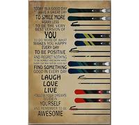 YAASIMOULE Hoy es un buen día para tener una gran idea de regalo enmarcada y envuelta en lienzo con póster de tabla de esquí.