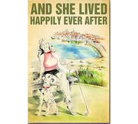 YAASIMOULE Jugó al golf y vivió feliz para siempre con su perro. Póster en lienzo, galería, envuelto y enmarcado. Idea de regalo.