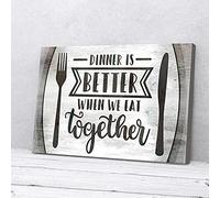 YAASIMOULE La cena es mejor cuando comemos juntos - Lienzo decorativo para pared