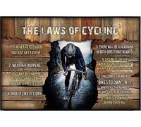 YAASIMOULE Las leyes del ciclismo: Nunca es más fácil. Póster de la bicicleta.