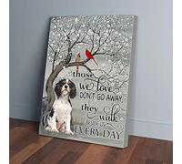 YAASIMOULE Lienzo decorativo para pared con la frase Aquellos que amamos no se van de Springer Spaniel inglés