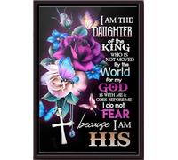 YAASIMOULE Mariposa Soy La Hija Del Rey Que No Se Conmueve Por El Mundo Porque Mi Dios Conmigo Va Delante De Ti No Temas Porque Su Poster Enmarcado Lienzo Mate