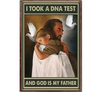 YAASIMOULE Me hice una prueba de ADN y Dios es mi Padre Jesús Póster de la cruz cristiana