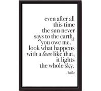 YAASIMOULE Mira lo que pasa con un corazón así. Póster con cita Es todo el cielo, arte de pared, regalo para decoración del hogar, anuario de estudiante, impresiones en lienzo mate enmarcadas.