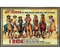 YAASIMOULE No monto mi caballo para ganar carreras ni para llegar a lugares Póster de vaquera