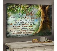 YAASIMOULE Para mi esposa El gran árbol Eres lo mejor que me ha pasado en la vida Pareja Paisaje Lienzo Impresión Arte de pared