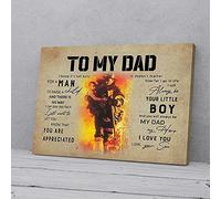 YAASIMOULE Para mi papá sé que no es fácil para un hombre bombero hijo impresiones en lienzo