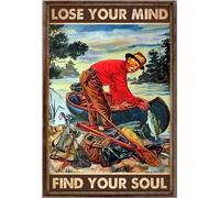 YAASIMOULE Pesca: Pierde la cabeza, encuentra tu alma, pescador, póster al aire libre