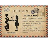 YAASIMOULE Postal Sé que no es fácil para una mujer. Citas de mi hija. Póster personalizado. Arte de pared familiar. Regalo para mamá. Día de la madre. Lienzo. Galería. Envuelto. Enmarcado. Idea