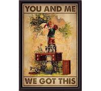 YAASIMOULE Póster Amantes de la costura: Tú y yo, lo tenemos enmarcado en lienzo mate