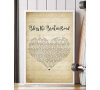 YAASIMOULE Póster Bless The Broken Road (Canción) Retrato (V2) Arte mural Decoración del hogar