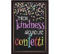 YAASIMOULE Póster brillante enmarcado en lienzo mate Lanza amabilidad como confeti