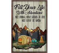 YAASIMOULE Póster Camping llena tu vida de aventuras, no de cosas que tengan historias que contar