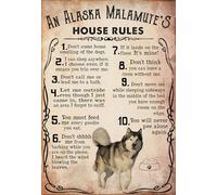 YAASIMOULE Póster de arte mural decoración del hogar: Las reglas la casa Alaska para enamorados