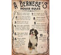 YAASIMOULE Póster de arte mural decoración del hogar: Las reglas la casa un bernés para enamorados
