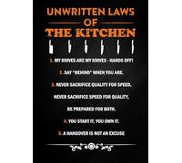 YAASIMOULE Póster de arte mural decoración del hogar: Reglas chef leyes no escritas la cocina. hogar.