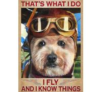 YAASIMOULE Póster de arte pared decoración del hogar Yorkshire Dog That's What I Do Fly And Know Things Lover