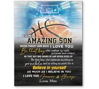 YAASIMOULE Póster de baloncesto para mi increíble hijo cree en ti mismo decoración pared