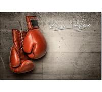 YAASIMOULE Póster de boxeo personalizado y lienzo motivacional con guantes de entrenamiento para colgar en la pared, decoración del hogar con nombre personalizado para niño y niño.