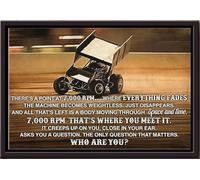 YAASIMOULE Póster de Car Racing There's a Point At 7000 Rpm Everything Fades (enmarcado en lienzo mate)