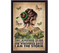 YAASIMOULE Póster de diccionario Salud mental, Ella susurró de vuelta: Soy la tormenta, enmarcado en lienzo mate