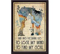 YAASIMOULE Póster de vaquera y voy al granero, arte de pared con animales, regalo para amantes de los caballos, jinete, decoración de granja, impresiones en lienzo mate enmarcadas para el hogar