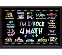 YAASIMOULE Póster enmarcado en lienzo mate: Cómo destacar en matemáticas: catorce consejos