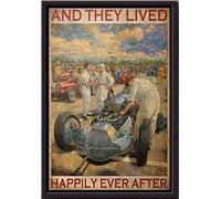 YAASIMOULE Póster enmarcado en lienzo mate de Gpm y vivieron felices para siempre