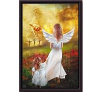 YAASIMOULE Póster enmarcado en lienzo mate Dios lleva tu mano al cielo porque eres un ángel