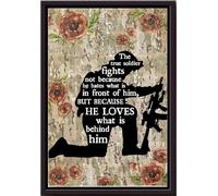 YAASIMOULE Póster enmarcado en lienzo mate El verdadero soldado lucha por lo que ama