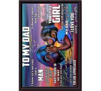 YAASIMOULE Póster enmarcado en lienzo mate Para mi papá, siempre seré tu niñita