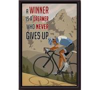 YAASIMOULE Póster enmarcado en lienzo mate: Un ganador que nunca se rinde