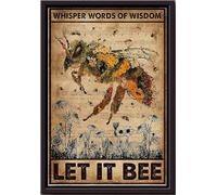 YAASIMOULE Póster enmarcado en lienzo mate Whisper Words Of Wisdom Let It Be Bee