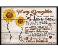YAASIMOULE Póster Girasol para mi hija: Nunca olvides que te amo, eres un sol.