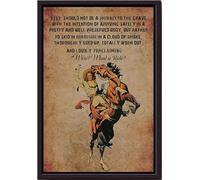 YAASIMOULE Póster La vida de vaquera no debería ser un viaje, arte de pared para montar a caballo, regalo de vaquero, impresiones en lienzo enmarcadas