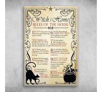 YAASIMOULE Póster Las reglas de la casa bruja adivinación decoración pared