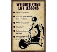 YAASIMOULE Póster: Lecciones de vida del levantamiento de pesas: Ama el proceso, eres más fuerte