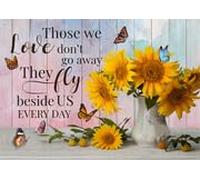 YAASIMOULE Póster Mariposa y Girasol Aquellos que amamos no se van. Vuelan a nuestro lado todos los días.