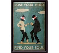 YAASIMOULE Póster musical enmarcado en lienzo mate Lose Your Mind Find Soul de Pulp Fiction