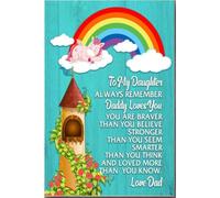 YAASIMOULE Póster Para mi hija, recuerda siempre que papá te ama, galería familiar, lienzo, arte de pared, regalo para niña, decoración del hogar, envuelto, enmarcado, idea de impresión.