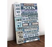 YAASIMOULE Póster Para mi hijo: Quiero que creas en lo profundo de tu corazón eres sol decoración pared