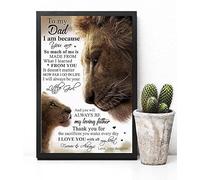 YAASIMOULE Póster Para mi papá soy porque tú eres Día del Padre de hija decoración pared